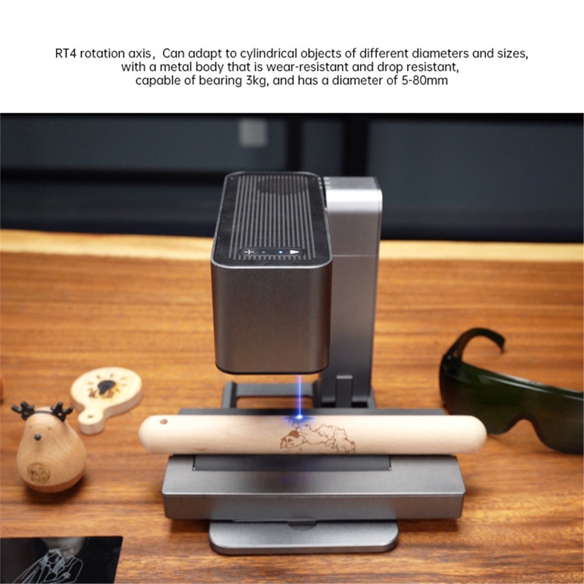 Rotary Axis Laser Engraver - MR.CARVE C1 5W 레이저 조각기용 R4