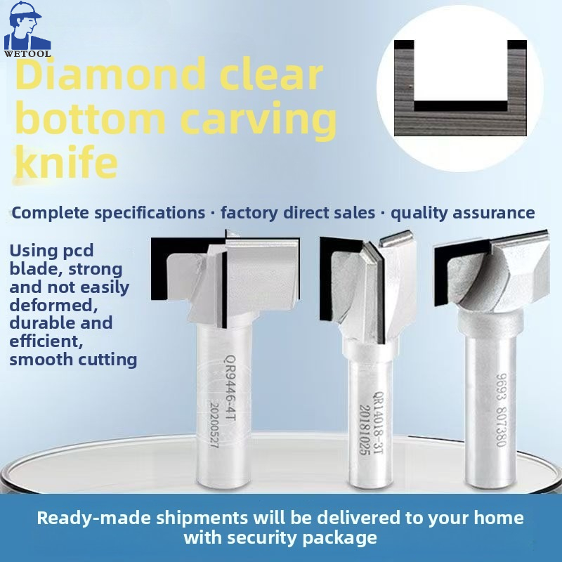 Cnc Router Bit - 리버 PCD 바닥 세척 목재 다이아몬드