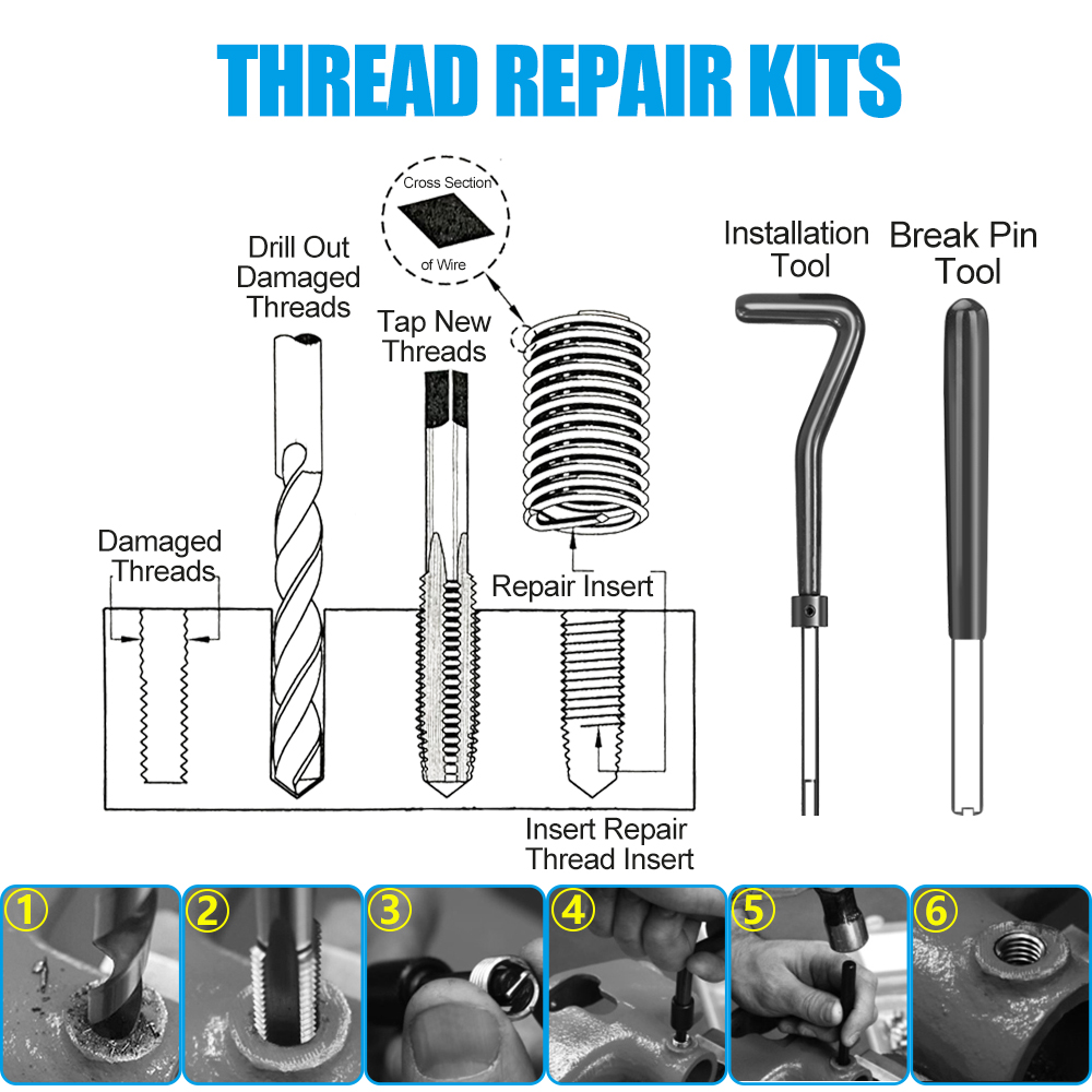 미터법 나사 수리 키트 M3/M4/M5/M6/M7/M8 - Cnc Router Bit 리뷰 및 가격