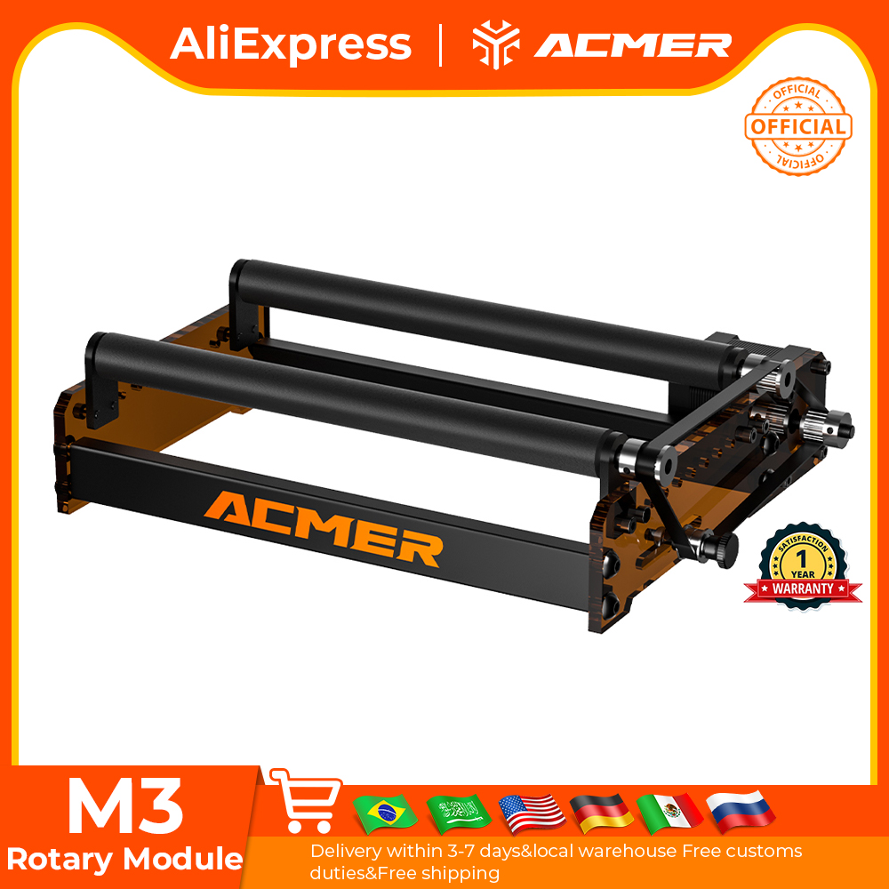 ACMER M3 레이저 로터리 롤러 360 °   레이 - Rotary Axis Laser Engraver 리뷰 및 가격