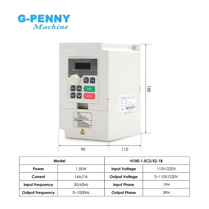 맞춤형 G-PENNY 110v/220v 1.5kw ER - Cnc Milling Machine 리뷰 및 가격