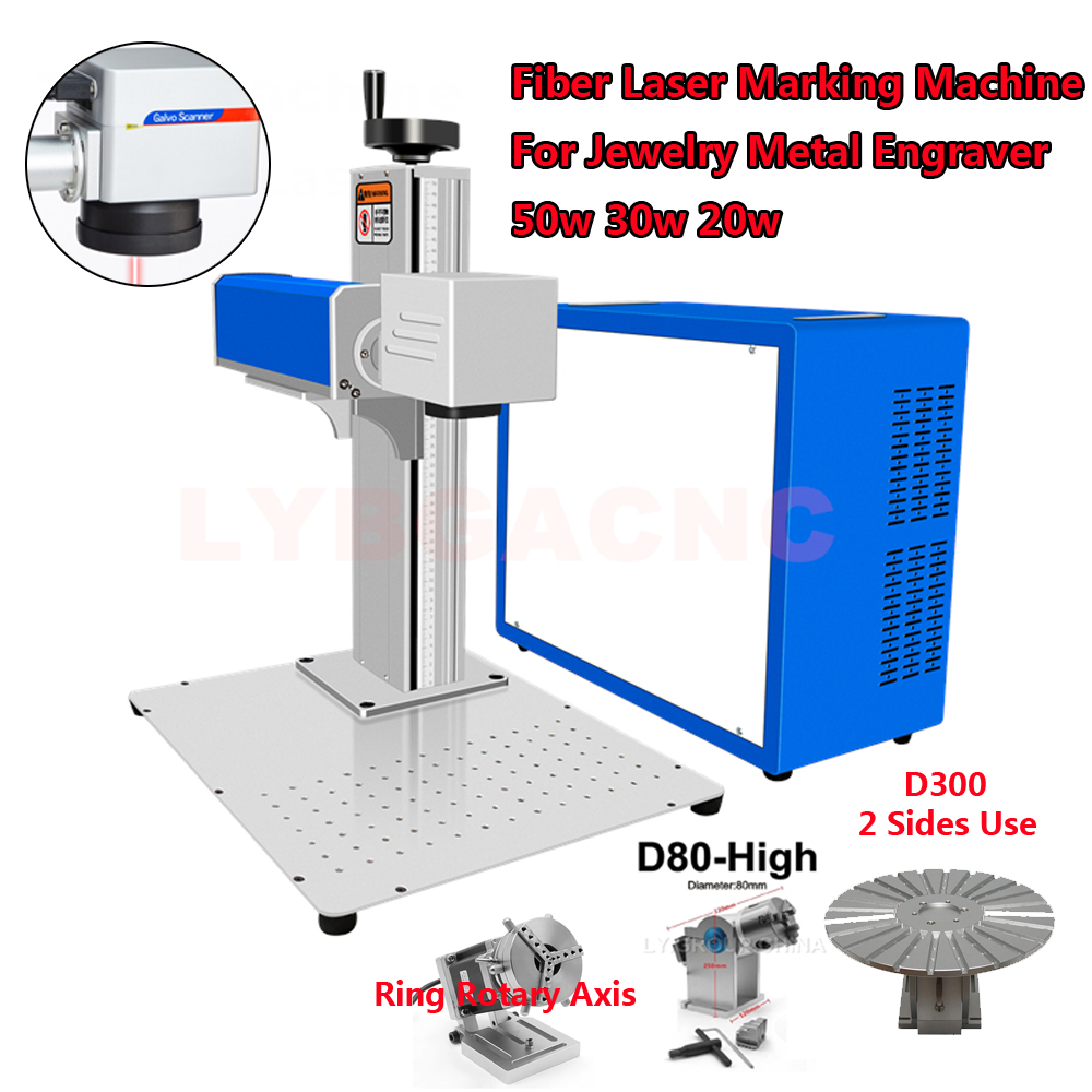 50W 파이버 레이저 30W 금속 마킹 기계 보석 조각 - Rotary Axis Laser Engraver 리뷰 및 가격