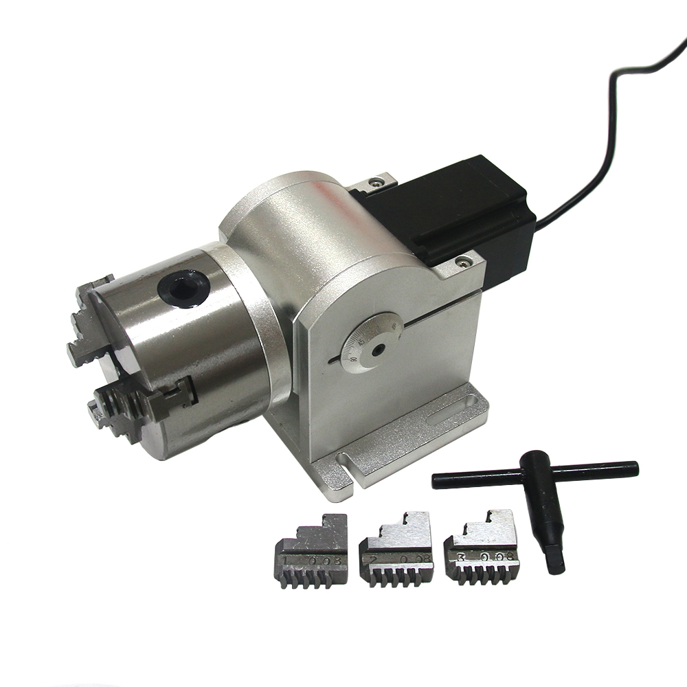 3개의 클로 로터리 축 80mm 척 3개의 조 4축 D - Rotary Axis Laser Engraver 리뷰 및 가격